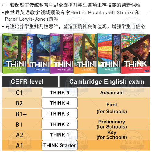 剑桥中学英语教材Think 5级学生书+练习册(赠音频+答案)套装英文原版进口课程CAE考试C1水平 Cambridge English - 图0