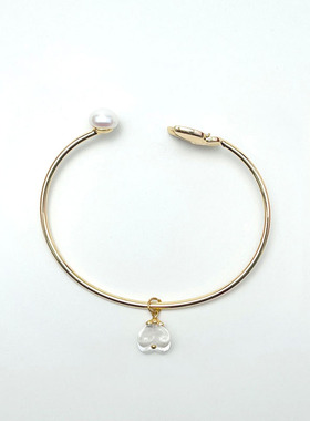 孔雀毛仿点翠蝴蝶手镯汉服气质