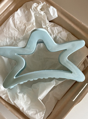 奶油蓝果冻海星发夹蝴蝶结抓夹