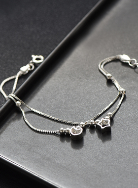 百搭日月亮星星串珠送女友手链