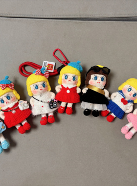 钩针编织Molly玩偶毛线编织玩偶挂件成品定制