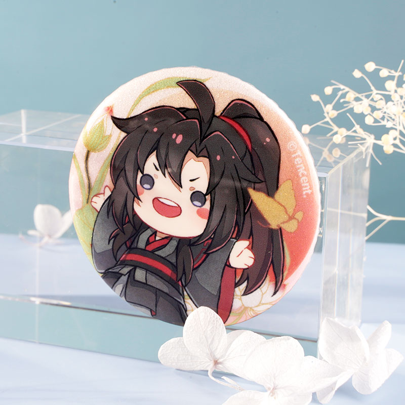 KAZE魔道祖师动画双人玩偶吧唧马口铁徽章魏无羡蓝忘机周边 - 图2