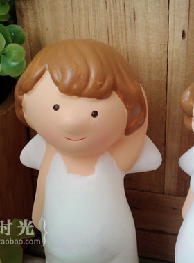 {康康时光} 白色小天使 可爱摆设花园装饰 zakka杂货