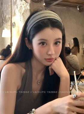 高级灰~宽边发箍女2026新款