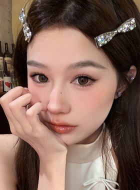 高级感水钻蝴蝶结发夹女2026新款