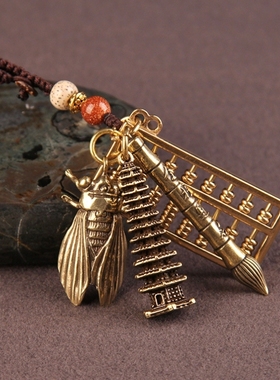 2023文昌塔和文昌笔钥匙扣金榜题名挂件纯铜13层的高考励志小物件