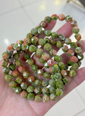 天然钻切水晶手链幽帘石