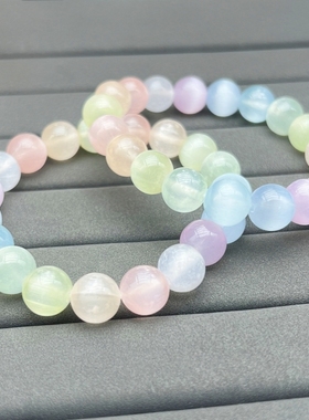 糖果色摩洛哥彩透石膏手链甜美