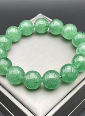 天然绿草莓晶手链女水晶饰品