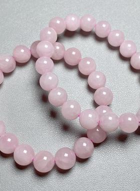 天然粉水晶手串民族风马粉手链