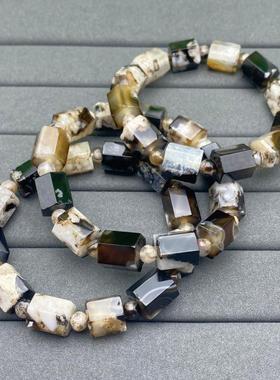 黑樱花玛瑙手链民族风桶珠