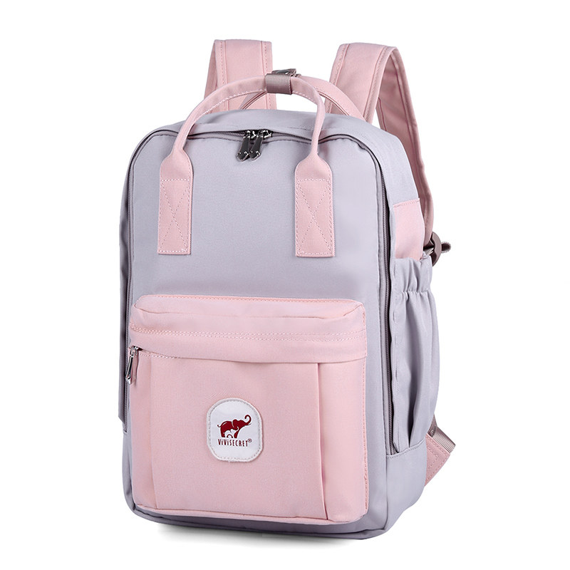 甜甜圈女中小学生校园帆布男双肩包 vivisecret双肩背包