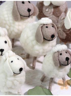 小绵羊小绵羊橱窗毛绒玩具摆件