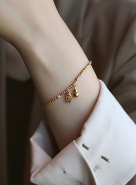 ZOXI不掉色旺财葫芦手链轻奢小众