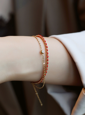 ZOXI不掉色幸运红绳情侣礼物小众