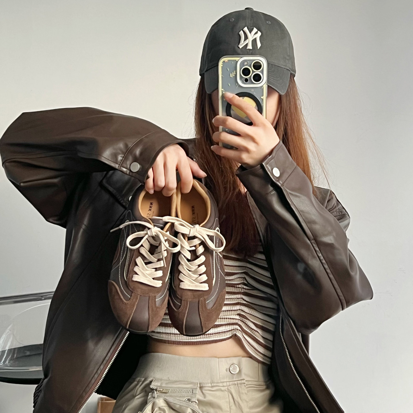 冉言复古增高德训鞋女加绒2025秋冬女老钱风美拉德休闲鞋配阔腿裤,淘宝优惠券,粉丝福利购,淘宝优惠卷