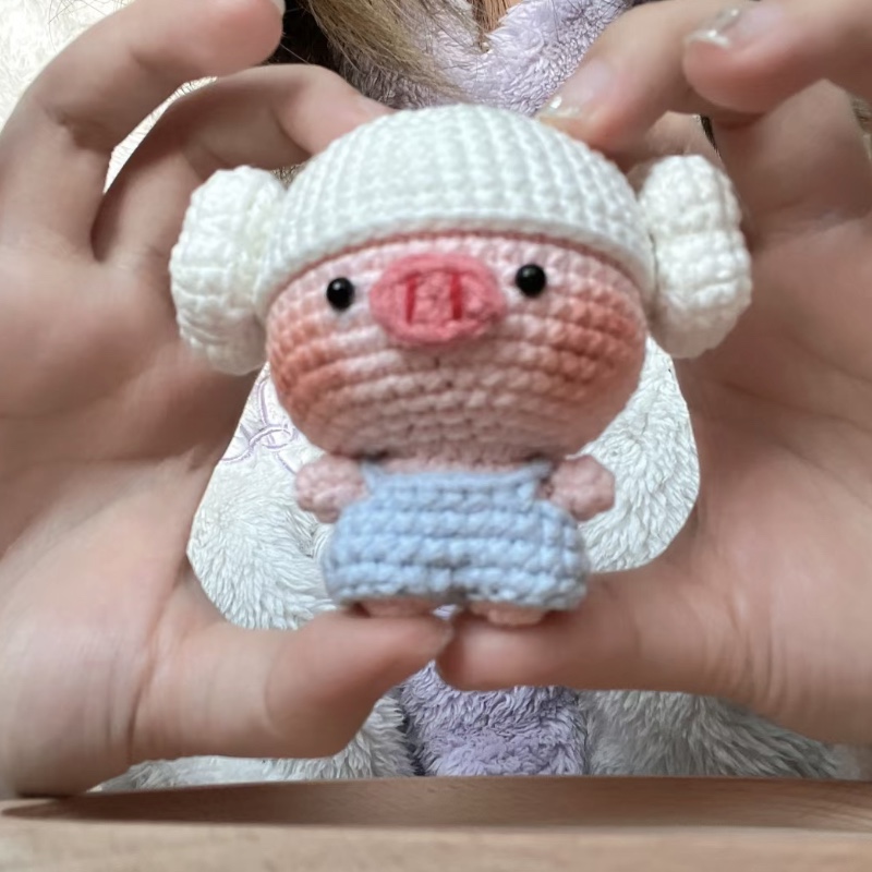 DIY街吸小猪带浴帽猪你平安挂件钩针毛线手工编织材料包自制礼物,淘宝优惠券,粉丝福利购,淘宝优惠卷