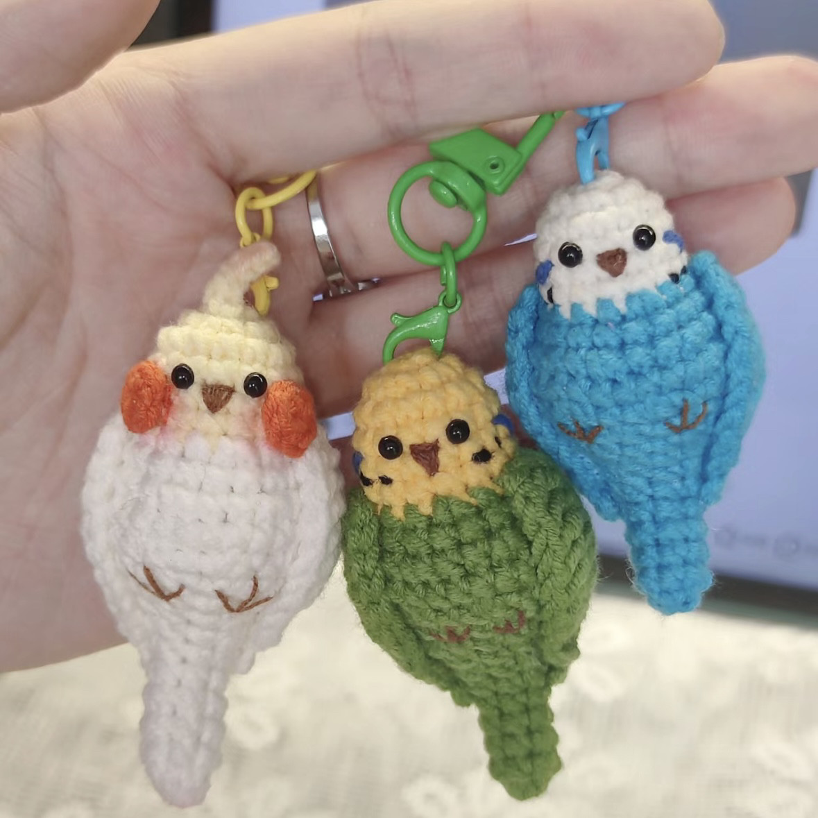 新手初学手工编织diy材料包毛线钩针可爱仿真鹦鹉挂件钥匙扣礼物,淘宝优惠券,粉丝福利购,淘宝优惠卷