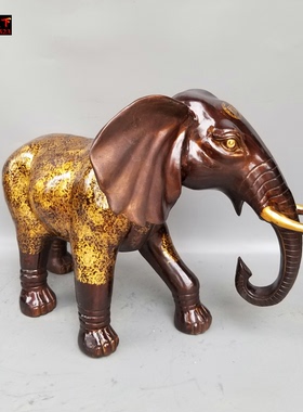 全铜大象一对吸水象铜象吉祥如意象工艺客厅装饰开业礼品铜雕定制