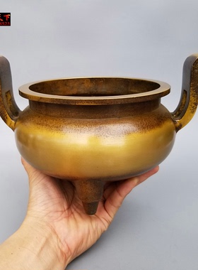 双耳仿古风宣德炉佛具用品