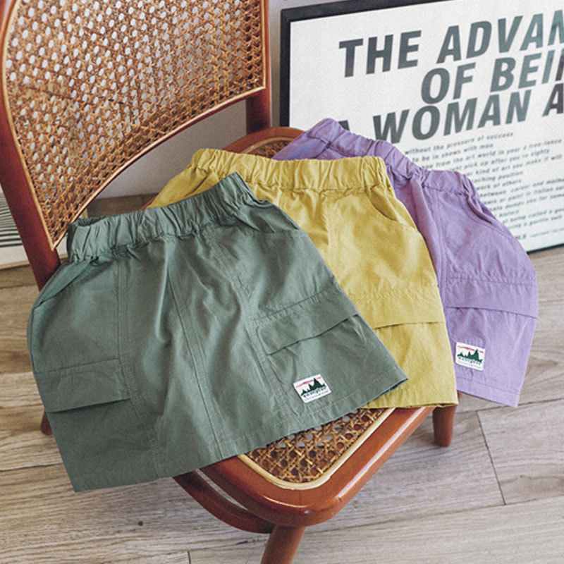 儿童纯色裙子2025夏季新款女童简约棉感半身裙儿童多巴胺色系短裙,淘宝优惠券,粉丝福利购,淘宝优惠卷