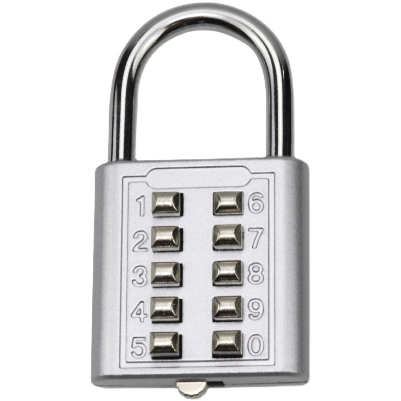 数字按键密码锁小型迷你U型密码锁头大门柜子挂锁柜门家用密码锁 - 图3