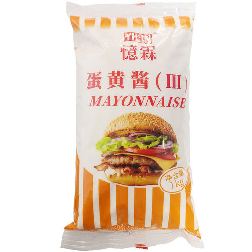 忆霖蛋黄酱1kg清爽型蔬菜水果色拉酱汉堡沙拉酱16包烘焙原料 - 图3