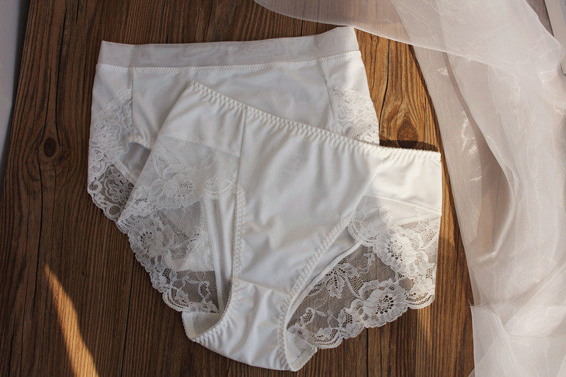 白色内裤女纯棉抗菌内档夏季薄款性感蕾丝中腰三角无痕短裤大码,淘宝优惠券,粉丝福利购,淘宝优惠卷