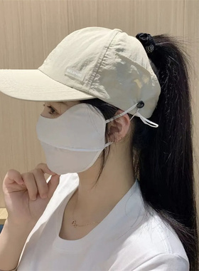 女春夏逛街休闲宽檐速干空顶帽