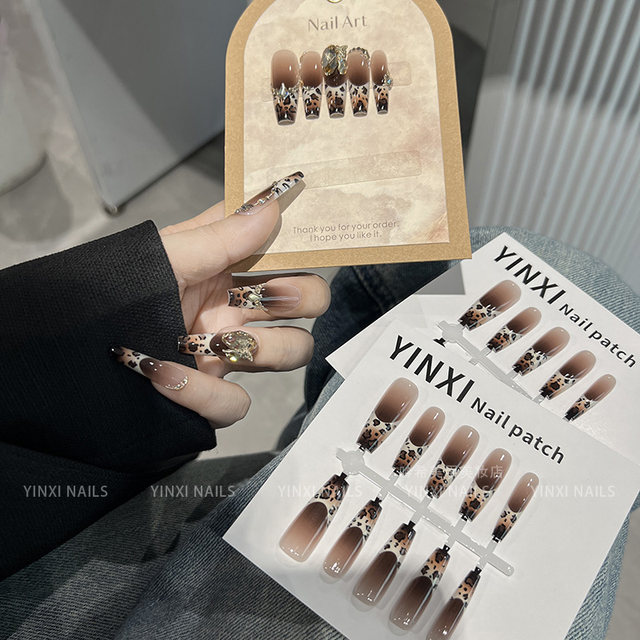 2024 new French leopard print wearable armor medium-length prefabricated armor semi-finished DIY internet celebrity popular patch