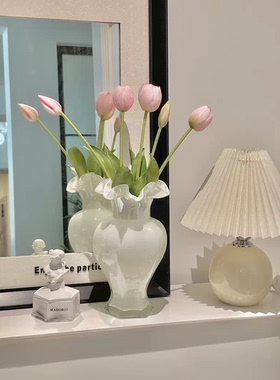 简约现代玻璃台面餐桌花瓶花器