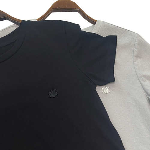 樊樊早安2025新款短袖t恤女夏短款宽松百搭薄款圆领设计感ins上衣 - 图0