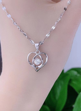 新款925纯银雪花项链跳动的简约时尚韩版送女朋友情人节生日礼物