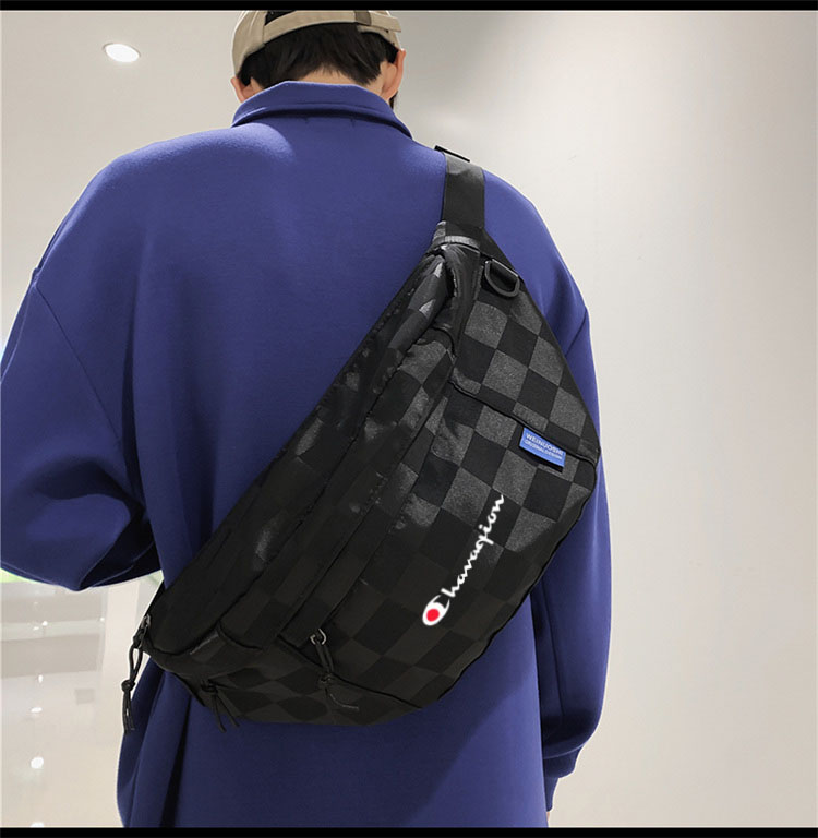 NY大容量运动胸包男女骑行NB腰包简约通勤上班旅行单肩斜挎包包AJ - 图3