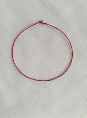 0.2巨细隐形纹身手绳手工编织防过敏简约红绳手链本命年好运手环