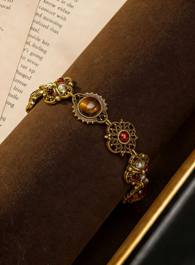 中古风复古彩色手链