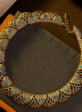 中古风复古宫廷风高级感复古镀真金项链