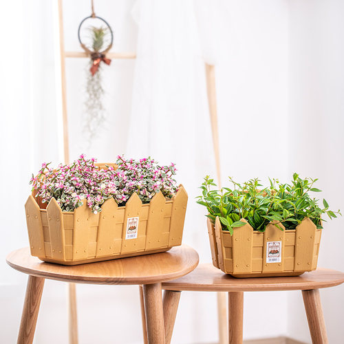 爱丽思IRIS COUNTRY壁挂栅栏式树脂花盆塑料花盆250/400 - 图0