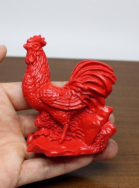 朱砂十二生肖三会局摆件申酉丑会西方金局猴鸡狗风水工艺品
