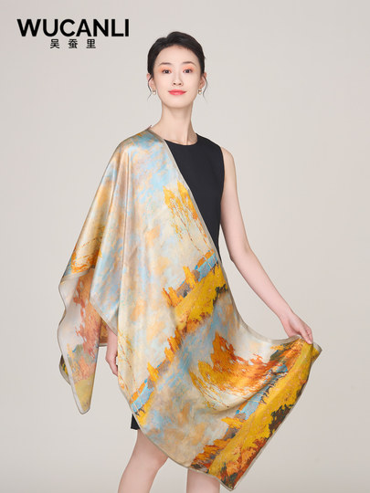 Spring, summer and autumn printed Chinese style women's silk