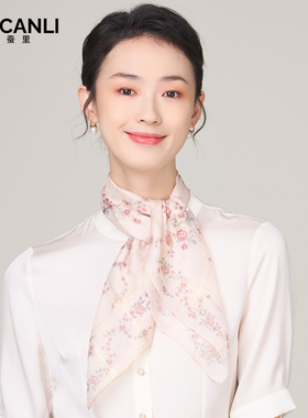 春秋小方巾百搭女印花伴手礼礼物