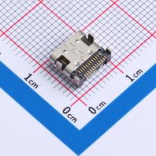 HX TYPE-C 24P QT USB连接器 TYPE-C母座 24P双贴/全贴款 不锈钢 - 图0