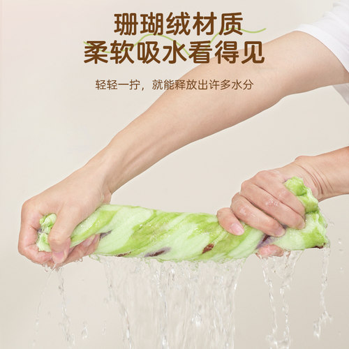 抹布吸水厨房专用洗碗布加厚耐磨不易掉毛毛巾家用清洁擦桌百洁布 - 图0