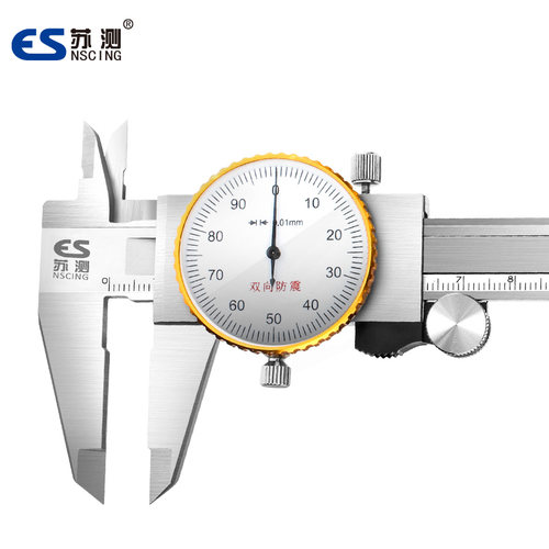 苏测带表卡尺代表油标300游标高精度工业级150不锈钢表盘500m卡尺 - 图0