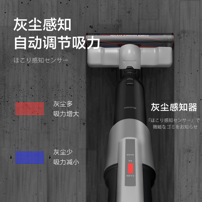 爱丽思IRIS手持无线吸尘器家用强力大吸力车用功率除螨非静音