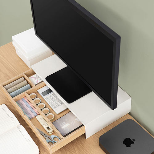 爱丽思电脑增高架显示器托架垫高底座办公桌面收纳架子加长置物架 - 图3