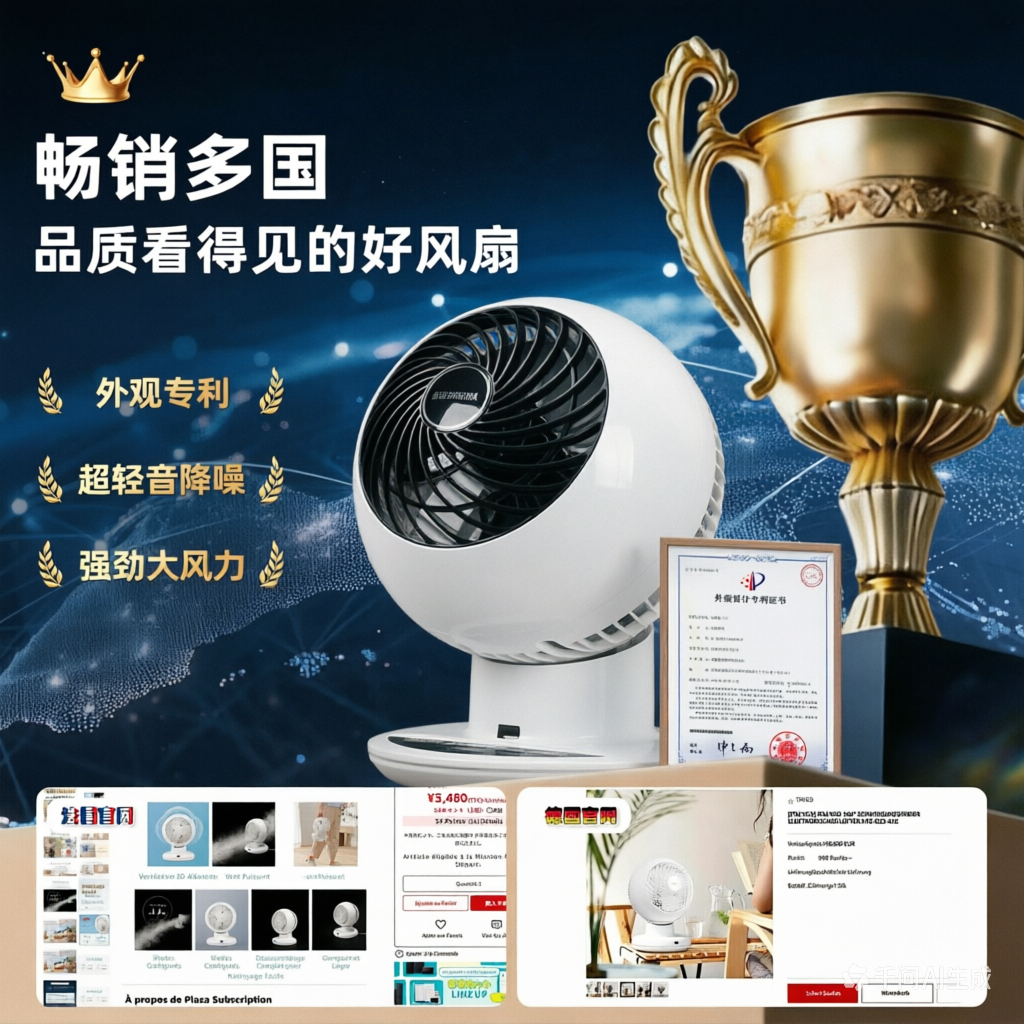 爱丽思IRIS家用空气循环扇小熊猫风扇非静音台式电风扇爱丽丝