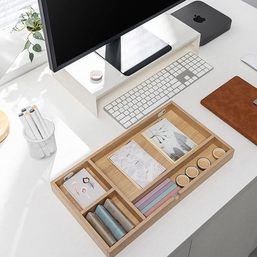 爱丽思电脑增高架显示器托架垫高底座办公桌面收纳架子加长置物架 - 图0