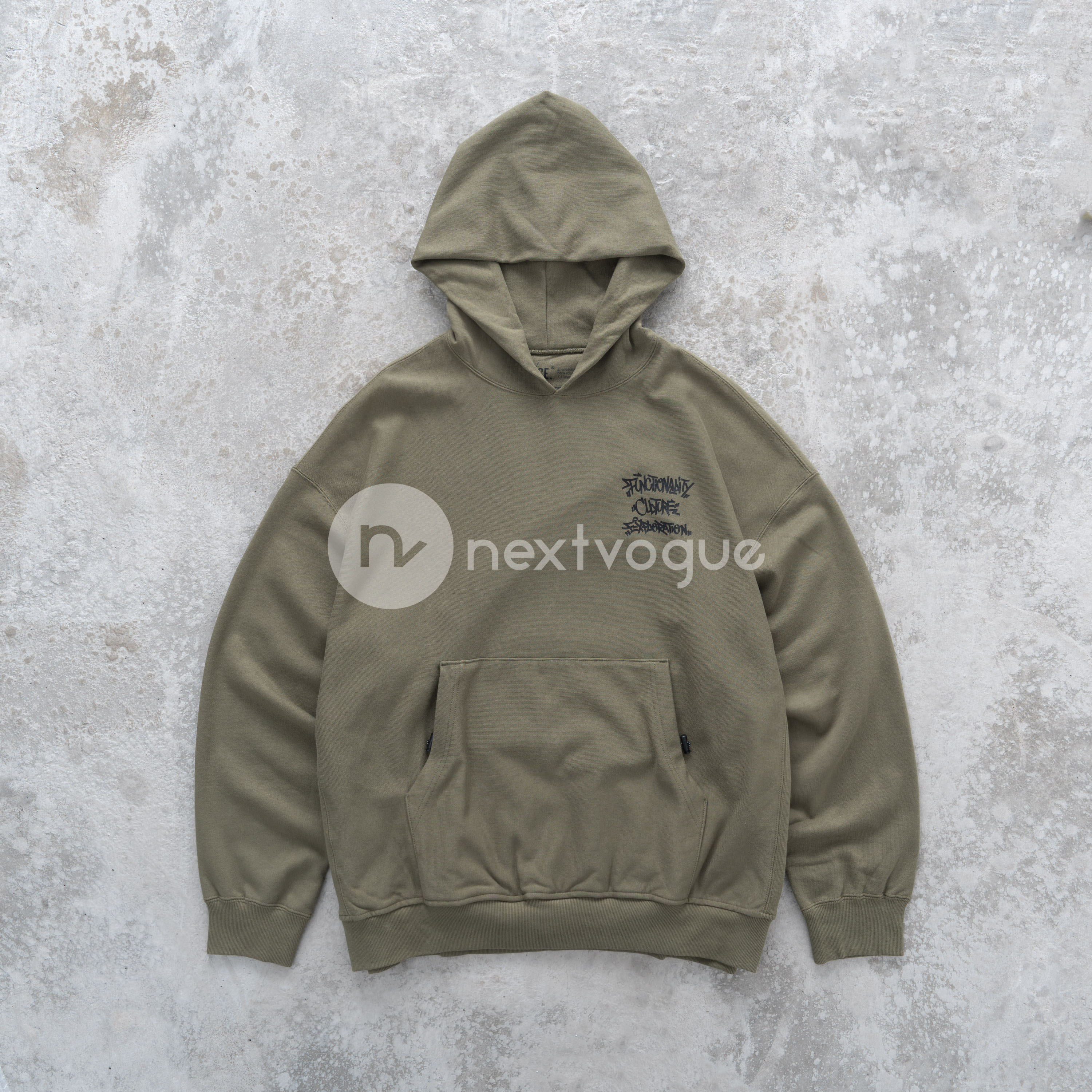 【NextVogue】F/CE CASPER SWEAT HOODIE 涂鸦印花纯棉连帽卫衣 - 图2