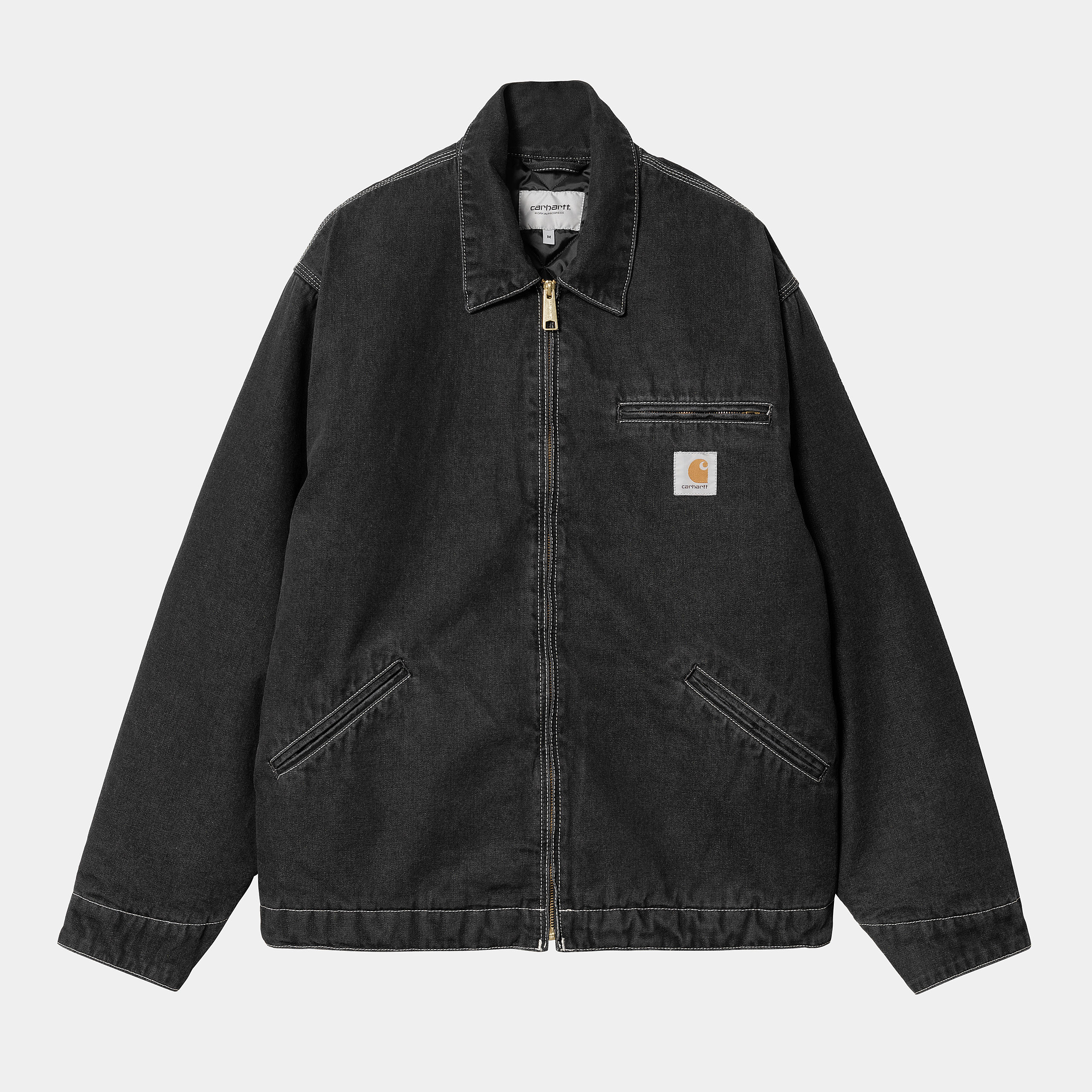 【NextVogue】carhartt wip og detroit牛仔水洗底特律棉衣033039 - 图0